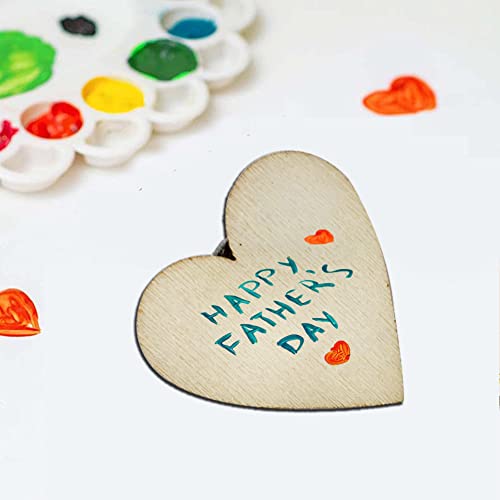 30 imanes decorativos de madera con forma de corazón miniatura 6
