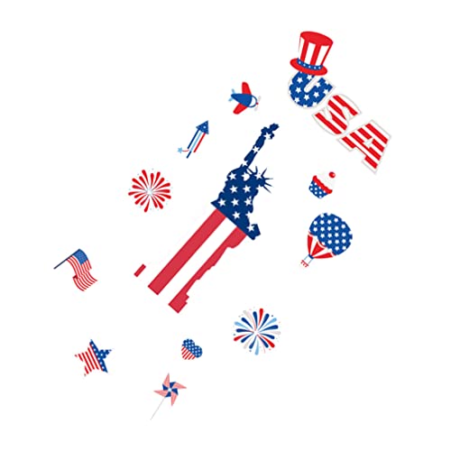 Patriotic Refrigerator Magnets July 4Th: Decoration Fridge Magnet Independence Day Stickers For Kitchen Metal Door Cabinets Car Home Decoration 1 Set #TOP21
