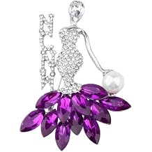 CENWA Rhinestone Sorority Brooch Pin Sisterhood Sorority Jewelry for Women