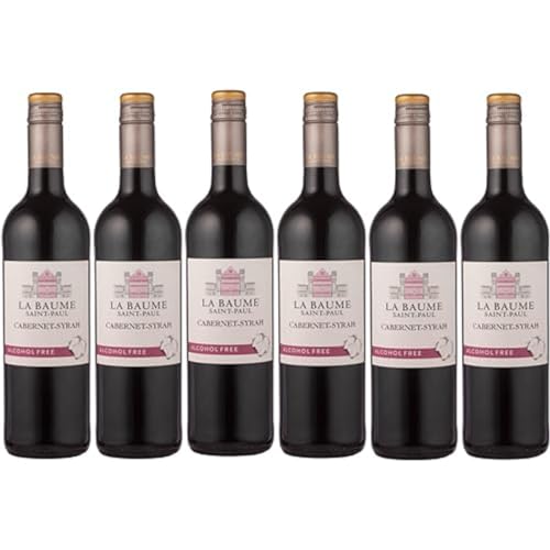 La Baume St Paul - Vino rosso disalcolato, Cabernet e Syrah - Senza alcol (6 x 0,75L)