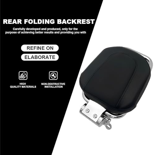 Coussin de dossier pliable haut de gamme et porte-bagages pour Harley FXSB et Fatboy