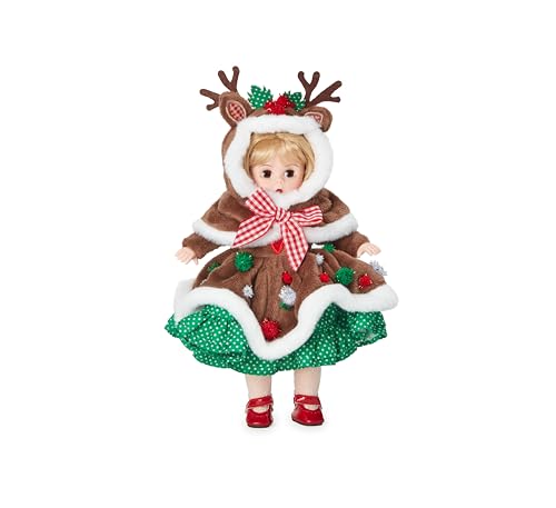 Muñeca coleccionable Christmas Deer de 8 pulgadas miniatura 1