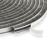 10 Meter Draft Excluder Tape for Door Windows, Brush Weather Stripping 9 mm(W) x 5mm(T), Self-Adhesive Windows Seal Strip Air Stopper for Sliding/External Doors, Gray