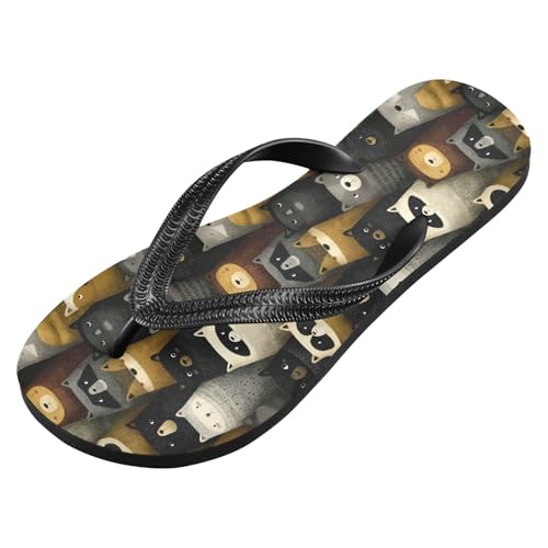 Flip Flop Sandals Cute Animals Print for Women Men Beach Outdoor XS2