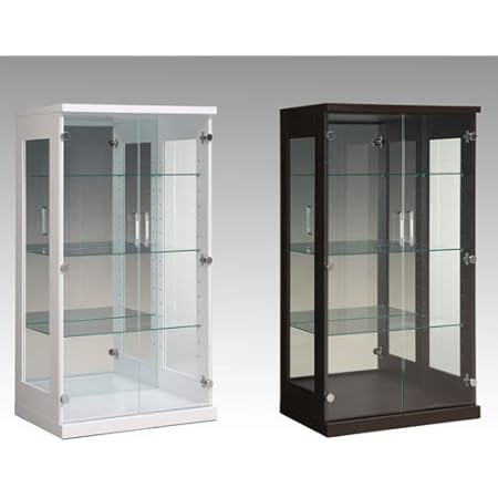 Amazon コレクションラック コレクションケース 4段 幅70 奥行46 高さ130cm ロータイプ Ledライト対応 完成品 フィギュアケース フィギュアラック 本体 ガラス 棚 壁面収納 一人暮らしブラウン ホワイト コレクション シンプル ホワイト コレクションケース