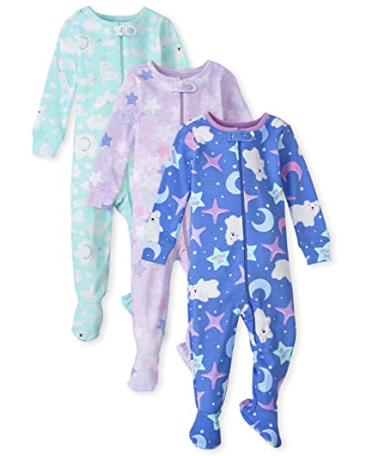 Image of The Children's Place Baby Girls' Owl Snug Fit Cotton One Piece Pajamas