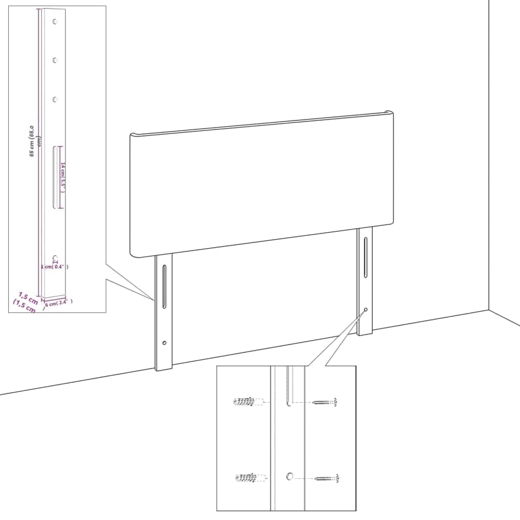 vidaXL Kopfteil, Bettkopfteil mit Holzbeinen, Höhenverstellbar Polsterkopfteil für Bett, Betthaupt Bettzubehör Schlafzimmer, Creme 144x5x78/88cm Stoff