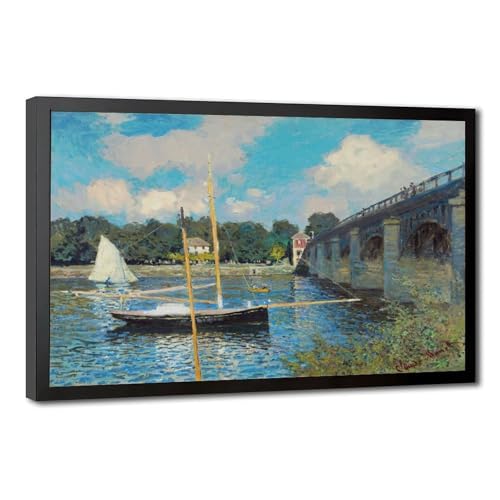 Toile Le pont d'Argenteuil Monet grand tableau salon et bureau