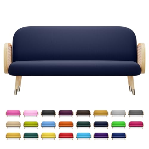 Magshion Futon Cover Sofa Bed Slipcover Couch Cover Without Armrests Stretch Folding Futon Cover Queen Size 60"x80"x6" Navy Blue