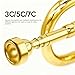 3 Pack Trumpet Mouthpiece (3C 5C 7C) with Lightweight Aluminum Practice Trumpet Mute Silencer Fit for Yamaha Bach Conn King Replacement Musical Instruments Accessories, Gold