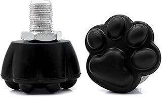 Mruabtiy 2 Pack Roller Skates Toe Stops Plugs Rubber Brake Block Stoppers 82A PU Toe Stops Replacement Adjustable Skate Accessories (Black)