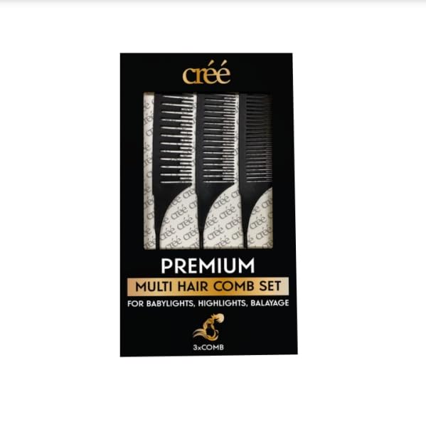 Cree Multi Hair Comb Set - Comb Set for Babylights, Highlights and Balayage