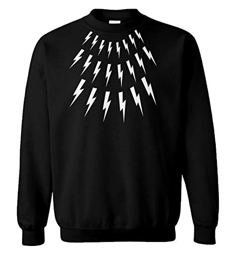 Pull parodie David Rose noir à col rond sweat Lightning Bolt unisexe style pop culture
