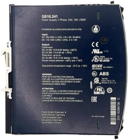 for Puls Power Supply QS10.241 QS10.481 CS10.241 QS20.241 CPS20.241 QT40.241 QS20.481 QS40.244 QS10.121 QT20.241 (QS10.481)