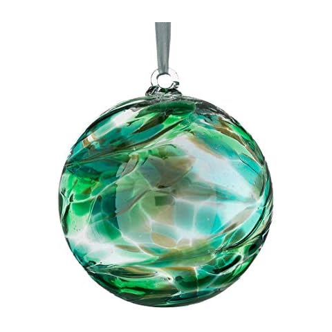 Sienna Glass May Birthstone Glass Friendship Ball-Emerald, 11 x 11 x 14 cm Cover