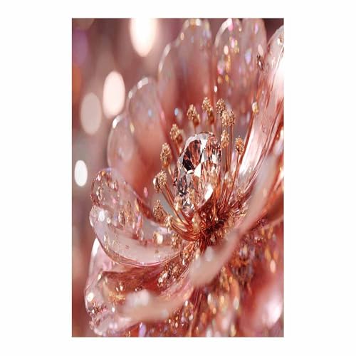 Toile décoration murale rose HUYEEI pour habiller un grand mur vide sans cadre