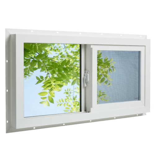Ventana corredera para renovar el aire del sótano con vidrio templado de doble panel 2