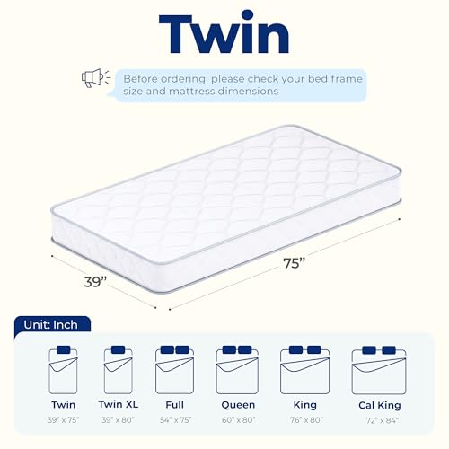 Image of Neo Sleep Twin Size Mattress, 8 Inch Hybrid Comfort & Supportive Mattress in a Box, Cooling Gel Memory Foam and Spring with Pressure Relief, CertiPUR-US Certified