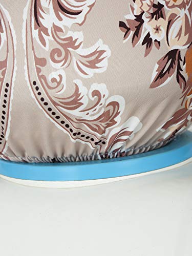 Image of Cortina Printed Dispenser Cover|Water Can Protectors|Elastic Closure | Polyester Material | Digitally Printed | Heat Resistant | Water-Proof | 45cm x 42cm x 43cm | 20 Lts | 2Pc | Black & Beige