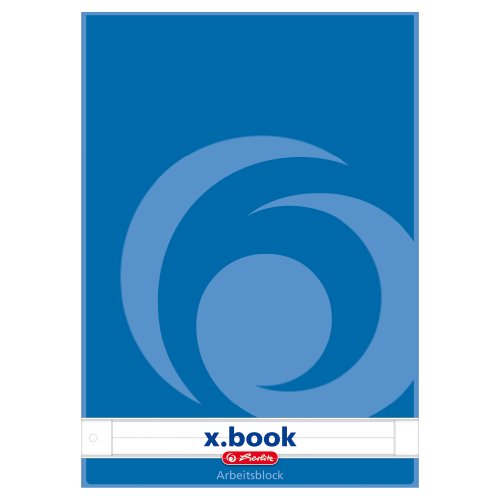 Herlitz Arbeitsblock x.book A4, Sonderlineatur liniert mit Beschriftungsfeldern, 5 Stück