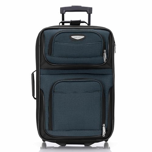 Image of Travel Select Amsterdam Softside Expandable Luggage with Rolling Wheels, Navy, 21-Inch Carry-on