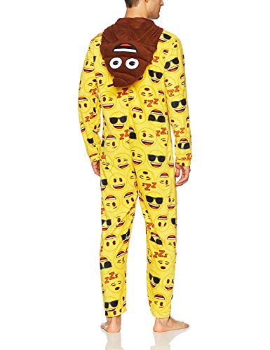 Briefly Stated Emoji Hooded Union Suit Sleepwear2