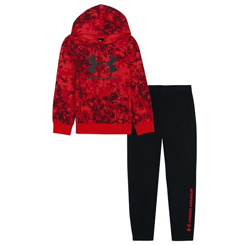 Image of Under Armour Boys' 2-Piece Hoodie Set, Pullover Sweatshirt and Fleece Pants