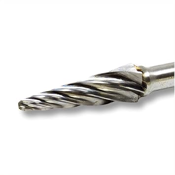 Benchmark Abrasives Ball Shape Premium Tungsten Carbide Burr with 1/4 Inch Shank Aluminum Cut Rotary Tool, Engraving Tool for Non-Metals Shaping CarvingSL-3NF