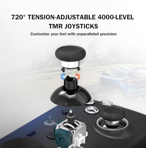 Image of GuliKit TT MAX Bluetooth Gaming Controller for PC /Switch 2 /Switch /Android /iOS, Ultra-Fast Gamepad with Adjustable TMR Joysticks, Hall & Micro Triggers, 4 Rear Paddles, Switch 1 /2 Wake-Up & Multi-functional Adapter