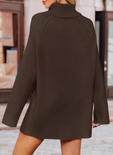 ZESICA Women's 2025 Fall Winter Sweaters Oversized Turtleneck Long Sleeve Chunky Knitted Pullover Sweater Jumper Tops4