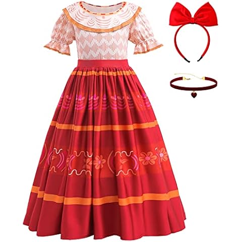 keaiyouhuo Mirabel Dress Up Cosplay Costume Princess Party Isabela Luisa Dolores Dresses Madrigal Family Halloween Outfits Cover