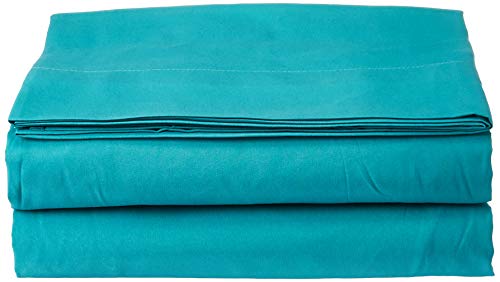 Luxury Flat Sheet on Amazon Elegant Comfort Wrinkle-Free 1500 Premier Hotel Quality 1-Piece Flat Sheet, King Size, Turquoise