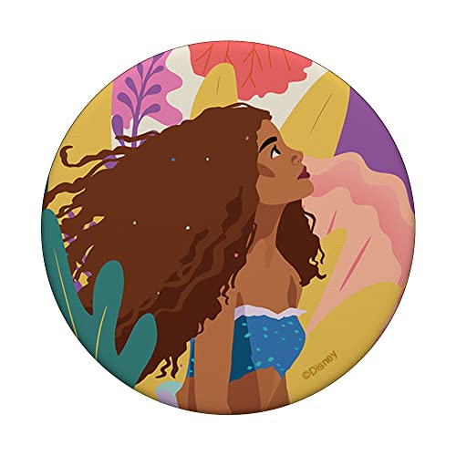 Disney The Little Mermaid Ariel Looking Up PopSockets Swappable PopGrip, Black - Image 3