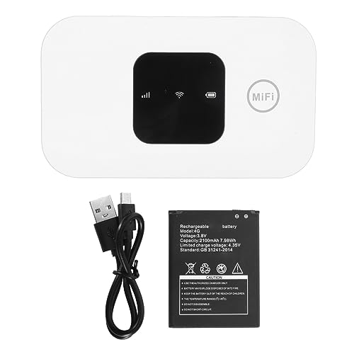 Image of Mobile Hotspot, 4G LTE Portable WiFi Hotspot, Travel Router with SIM Card Slot, 2100mAh Battery, Supports Up to 10 Users, for Travel, Cell Phone, Laptop, Tablet