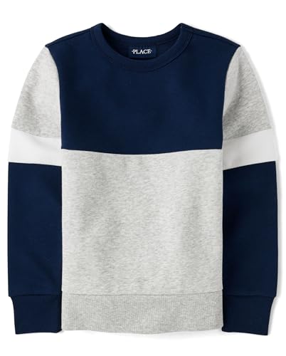 The Children's Place,Boys,Long Sleeve Crew Neck Pullover Sweater,Tidal Colorblock,Small