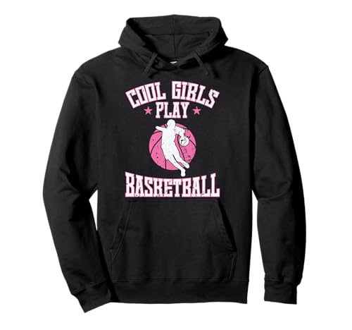 Baloncesto para niñas "Cool Girls play Basketball" Sudadera con Capucha