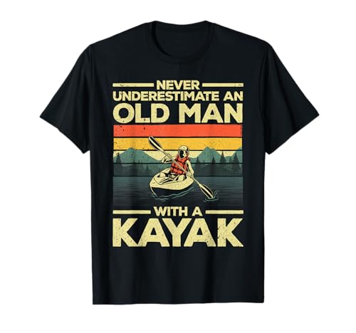 Funny Kayaking Design for Men Grandpa Kayaker Kayak Lovers T-Shirt