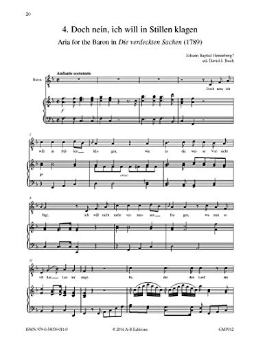 German Opera Arias for Tenor and Piano