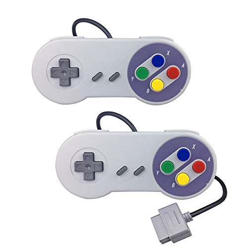 snes remote - 2-Pack Replacement SNES Controller Super Controllers, Game Controller Gamepad for SNES Original Super Entertainment System