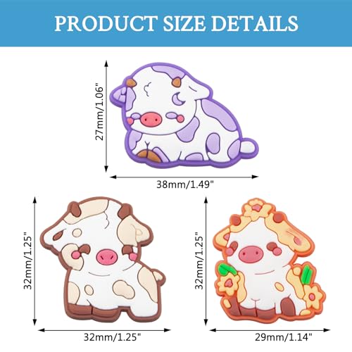 Image of CUNUEN Cute Animals Charms for Clogs Shoe Decoration