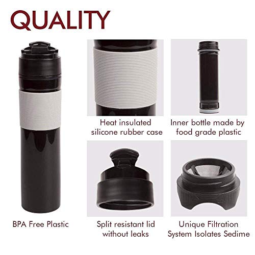 Máquina De Café Portátil, Mini Máquina De Café A Presión Manual, Aislamiento Compacto De Acero Inoxidable Adecuado para… - Imagen 5