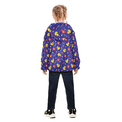 Christmas Rubber Duck Boys Fleece Hoody Jacket Zip Up Coat Warm Fall Winter Plush Jacket Long Sleeve Outerwear4
