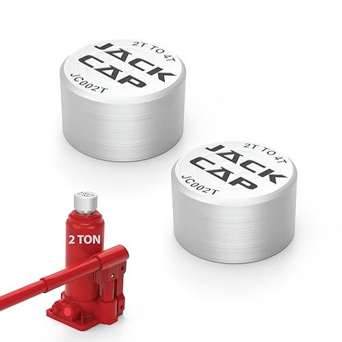 Image of 2 Ton Bottle Jack Saddle Adapter| JC002T by Jack Cap| Converts 2 Ton (0.87 inch) to 4 Ton (1.1 inch) Diameter| Billet Aluminum for JC004T (not incl.) Jack Pad Compatibility - Engineered in USA (2-Pack)