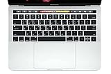 HRH Black Korean Language Touch Bar Keyboard Skin Silicone Cover for MacBook Pro with Touch Bar 13 Inch and 15 Inch(A2159/A1989/A1706,A1990/A1707) 2019 2018 2016 2017 Release USA Layout