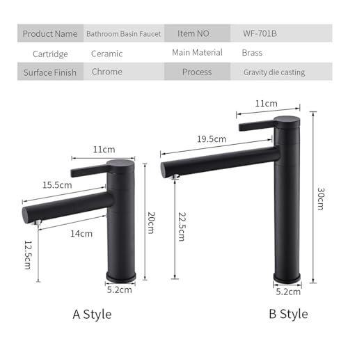 Grifo de lavabo de latón para baño sofisticado sobre encimera 5