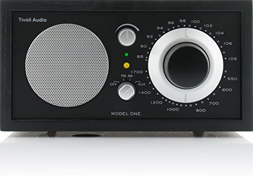 Tivoli Audio Model One Radio AM/FM de mesa clásica (Fresno Negro / Negro Plata)