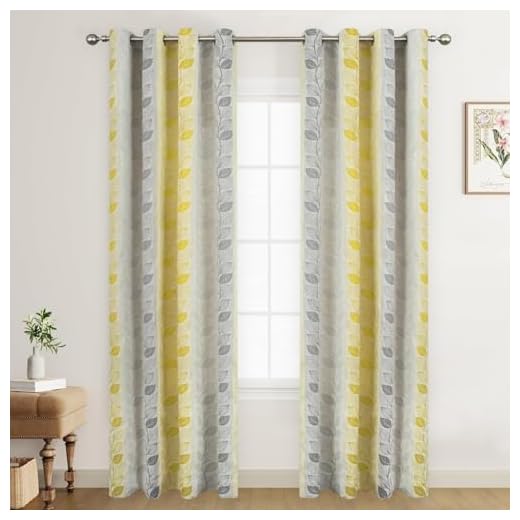 VOGOL Country Style Grommet Curtains