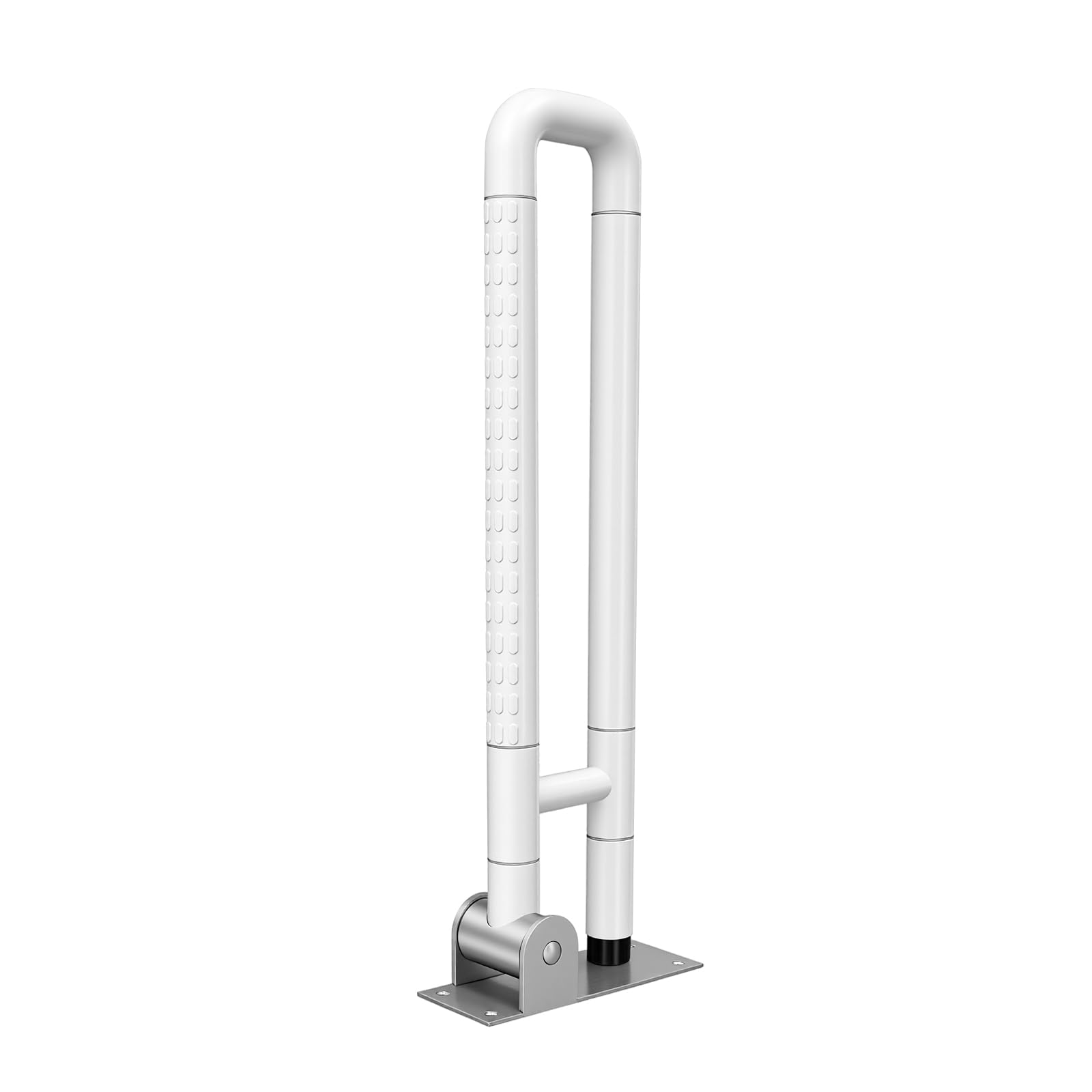 Pasamanos de baño plegable de acero inoxidable, para personas mayores, antideslizante, 60 cm, ayuda para levantarse hasta 500 libras, resistente al agua y a la corrosión, plegable 90°, ahorra espacio