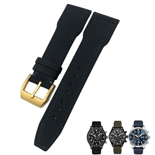 Bracelet nylon EZZON IWC Big Pilot IW388002 Spitfire vert résout l'usure des bracelets cuir