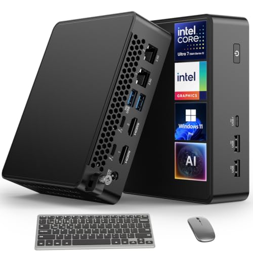 Image of ASUS NUC 16 Pro AI Mini PC, Intel Series 3 Core Ultra 7 356H, 64GB DDR5 RAM, 2TB PCIe SSD, Win 11 Pro, Copilot+ PC Desktop, Dual 2.5G LAN, Thunderbolt 4, WiFi 7, BT 6.0, Wireless KB & Mouse Bundle
